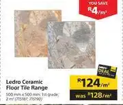 Builders Warehouse Ledro ceramic floor tile range-500mm x 500mm per sqm offer