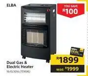 Builders Warehouse Elba dual gas & electric heater offer