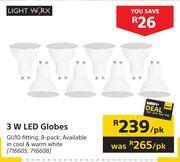 Builders Warehouse Lightworx 3w led globes-per pack offer