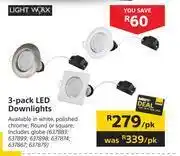 Builders Warehouse Lightworx 3 pack led downlights-per pack offer