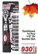 AutoZone Tomihawk 14 pce 1/2 dr socket set (fed.akt45432)-per set offer