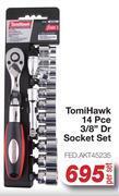 Tomihawk 14 pce 3/8 dr socket set (fed.akt45235)-per set