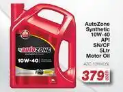 AutoZone Autozone synthetic 10w-40 apisn/cf motor oil (azc.10w405l)-5l each offer