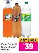 Game Fanta, sprite or stoney ginger beer-for any 2 x 2l offer