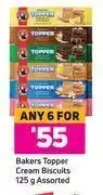 Game Bakers topper cream biscuits assorted-for any 6 x 125g offer