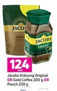 Game Jacobs kronung original or gold coffee 200g or pouch 230g-each offer
