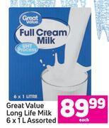 Game Great value long life milk assorted-6 x 1l each offer