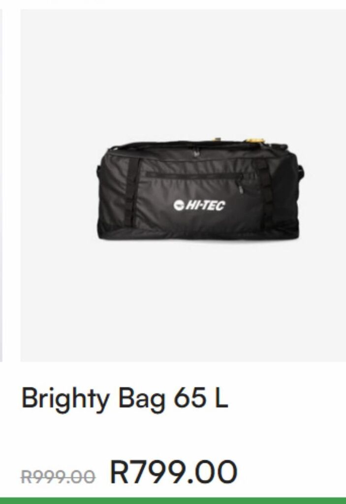 Hi-Tec Brighty bag 65l offer