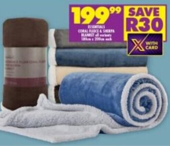 Shoprite ESSENTIALS CORAL FLEECE offer