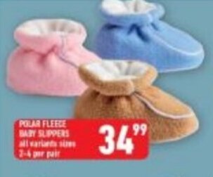 Shoprite POLAR FLEECE BABY SLIPPERS offer