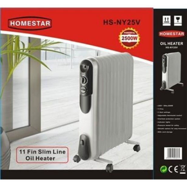 11 fin oil heater 2500w 3 heat settings offer at West Pack Lifestyle