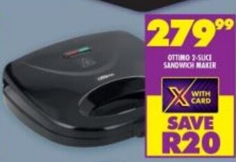 Shoprite Ottimo 2-Slice Sandwich Maker offer