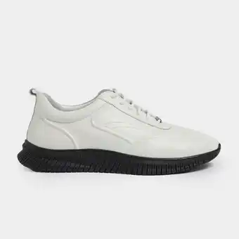 Fabiani Leather ecru runner sneakers offer