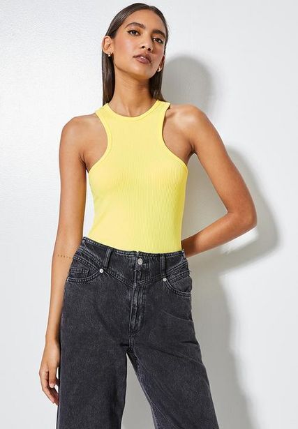 Superbalist Rib extreme cutaway bodysuit - lemon yellow offer