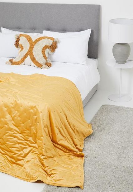 Superbalist Thea velvet quilt - mustard yellow offer