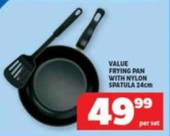 VALUE FRYING PAN WITH NYLON SPATULA 24cm
