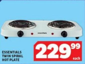 Usave ESSENTIALS TWIN SPIRAL HOT PLATE offer