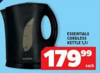 Usave ESSENTIALS CORDLESS KETTLE 1,7L offer