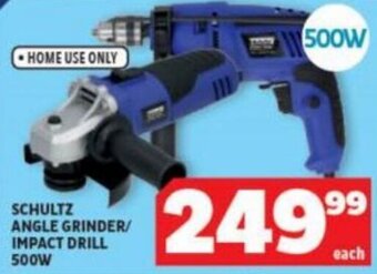 Usave SCHULTZ ANGLE GRINDER/ IMPACT DRILL 500W offer