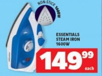 Usave ESSENTIALS STEAM IRON 1600W offer