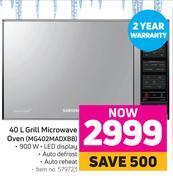 Game Samsung 40l grill microwave oven mg402madxbb offer