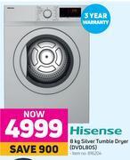 Game Hisense 8kg silver tumble dryer dvdl80s offer