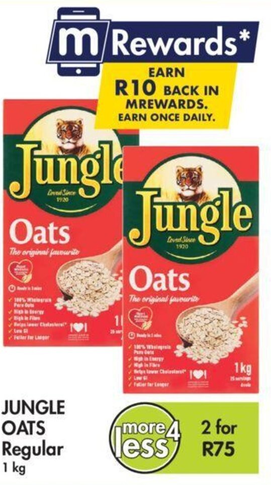 JUNGLE OATS Regular 1 kg offer at Makro