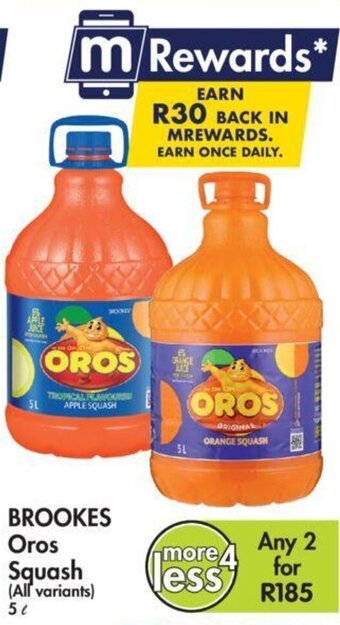 Makro BROOKES Oros Squash (All variants) 5L offer