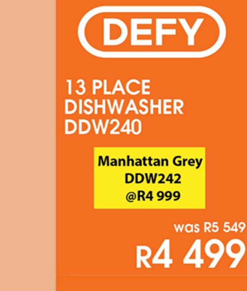 Dishwasher defy offer at Tafelberg Furnishers