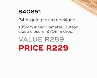 24ct gold plated necklace