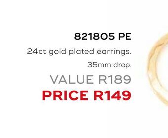 24ct gold plated earrings
