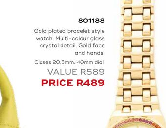 Honey Fashion Accessories Gold plated bracelet style watch offer