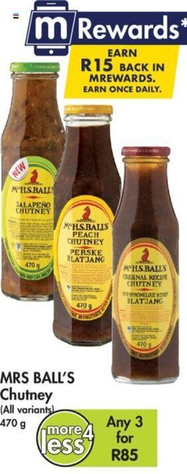 Makro MRS BALL'S Chutney (All variants) 470g offer
