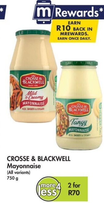 Makro CROSSE & BLACKWELL Mayonnaise (All variants) 750g offer