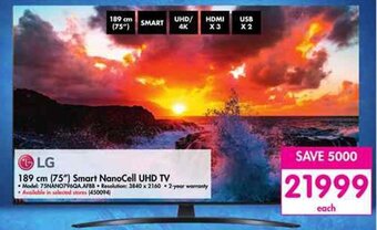 Makro LG 189 cm (75") Smart NanoCell UHD TV offer