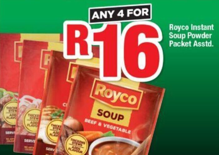 OK Foods Royco Instant Soup Powder Packet Asstd. offer