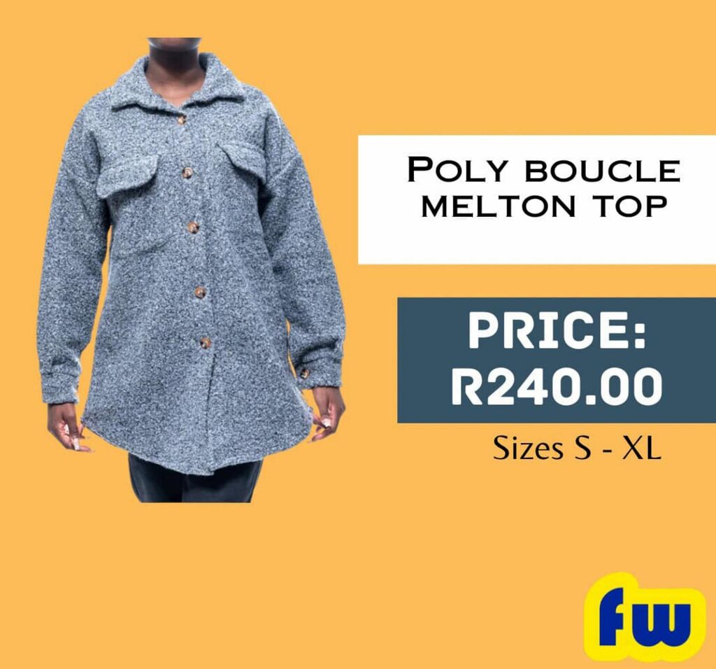 Fashion World Poly boucle melton top offer