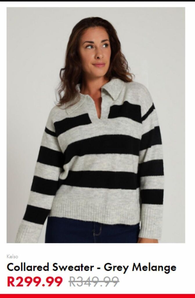 Edgars Collared sweater grey melange offer
