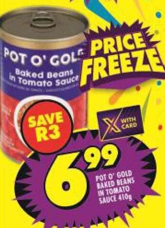Shoprite Pot O' Gold Baked Beans in Tomato Sauce 410g offer
