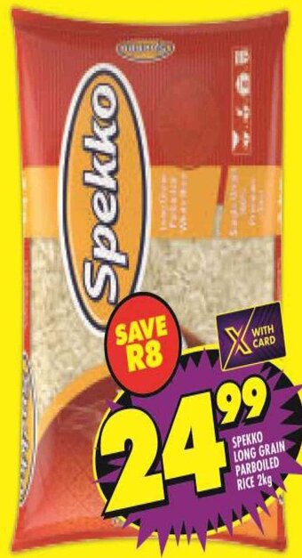 Shoprite Spekko Long Grain Parboiled Rice 2kg offer