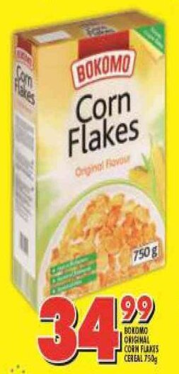 Shoprite Bokomo Original Corn Flakes 750g offer