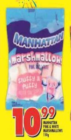 Shoprite Manhattan Pink & White Marshmallows 150g offer