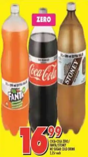 Shoprite Coca-Cola Xero/Fanta/Stoney No Sugar Cold Drink offer