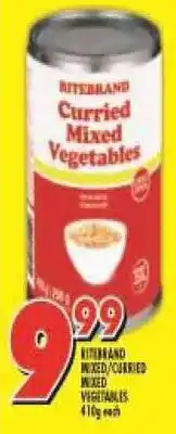 Shoprite Ritebrand Curried Mixed Vegetables 410g offer