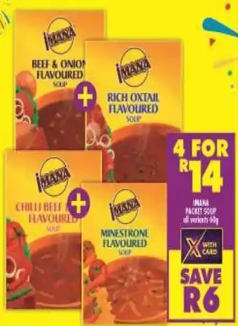 Shoprite Imana Packet Soup all Variants 4x60g offer