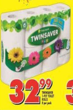 Shoprite Twinsaver 1-Ply Toilet Rolls offer