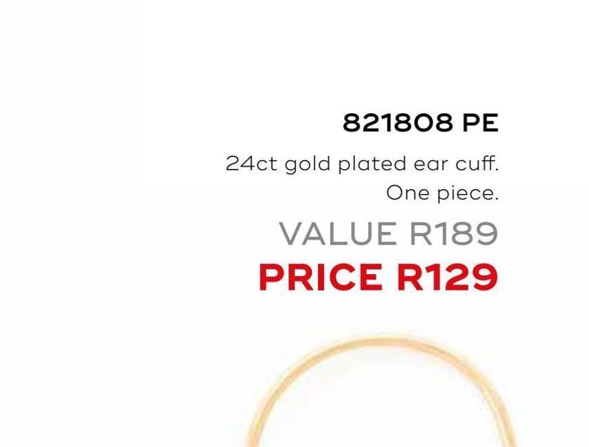 Honey Fashion Accessories 24ct gold plated ear cuff one piece offer