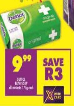 Shoprite Dettol Bath Soap 175g offer