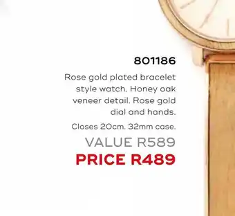Honey Fashion Accessories Rose gold plated bracelet. offer