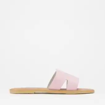 Zando Utopia leather side cutout mule sandals pink offer